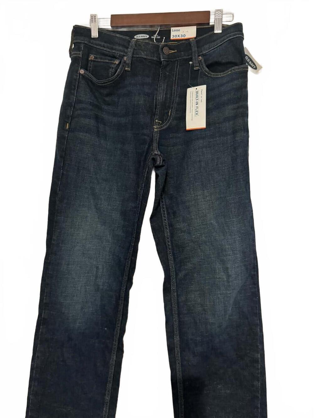 Old Navy Loose Built-In Flex Jeans 30x30 Dark Wash